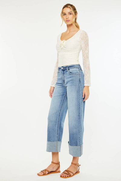 Kan Can USA - High Rise Crop Wide Leg
