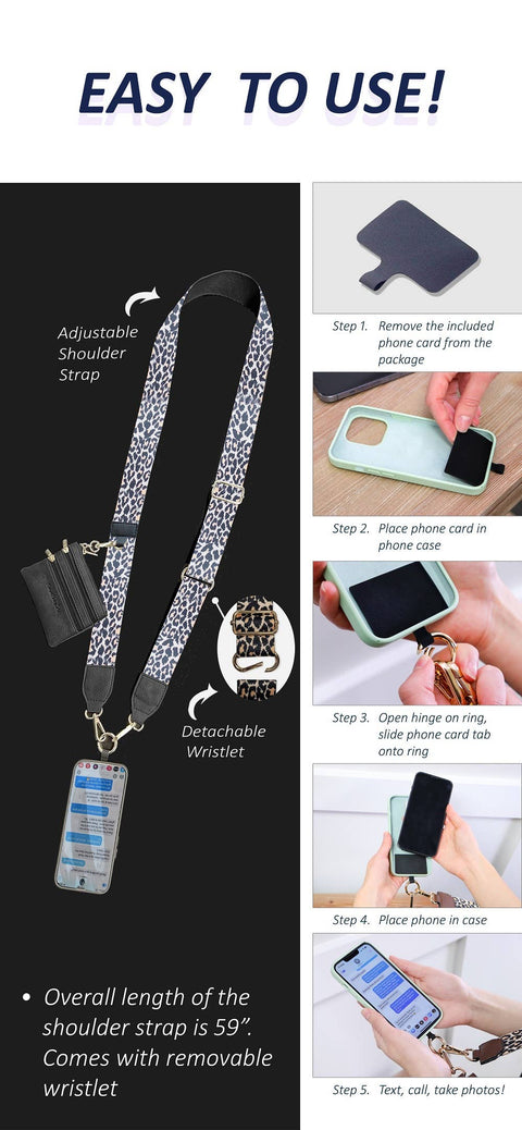 Clip & Go Crossbody Strap w/Zippered Pouch - 3 in 1