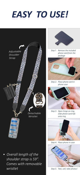 Clip & Go Crossbody Strap w/Zippered Pouch - 3 in 1