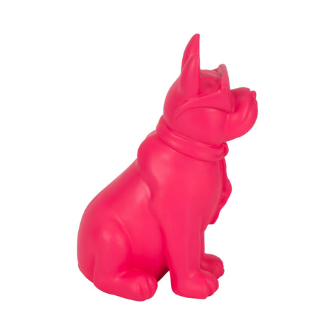 Decorative Figurine - Pink Resin Sunglasses Bulldog, 10 in.