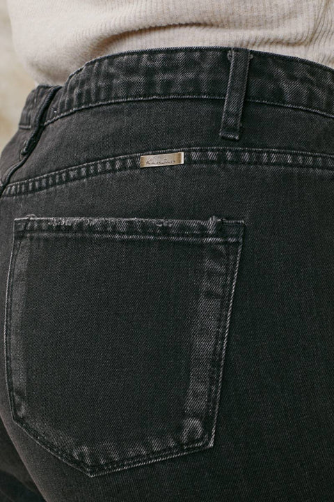 Kan Can USA - Plus Size Black Denim Shorts