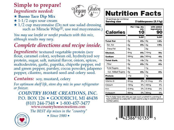 Bueno Taco Dip Mix