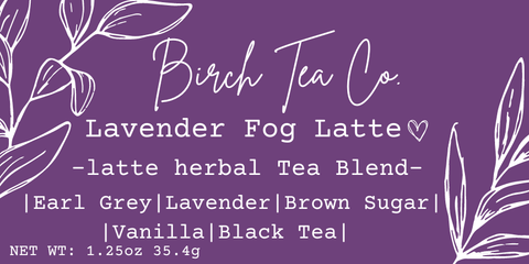 Lavender Fog Latte - Black Tea Cinnamon Loose Leaf Tea Blend