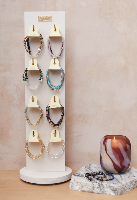 Scout Curated Wears - Narrow White Spinning Counter Display