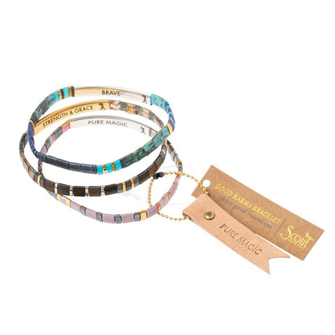Scout Curated Wears - Good Karma Miyuki Bracelet | Strength & Grace - Gunmetal