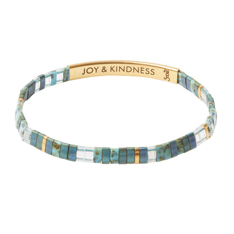 Scout Curated Wears - Good Karma Miyuki Bracelet | Joy & Kindness - Marine/Gold