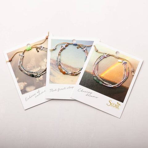 Scout Curated Wears - Mixed Media Bracelet - Heart/Rose Quartz/Silver