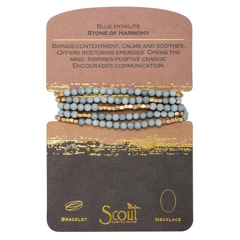 Scout Curated Wears - Stone Wrap: Blue Howlite - Stone of Harmony