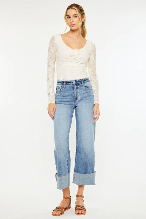 Kan Can USA - High Rise Crop Wide Leg