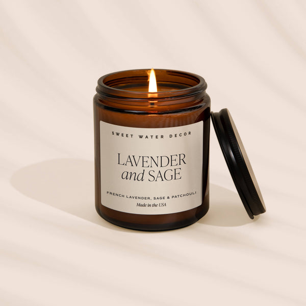 Lavender and Sage 9 oz Soy Candle