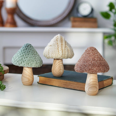 Knitted Mushrooms Sitters