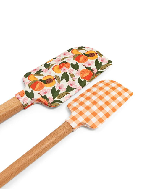 Peach Blossom Silicone Kitchen Spatulas - Set of 2