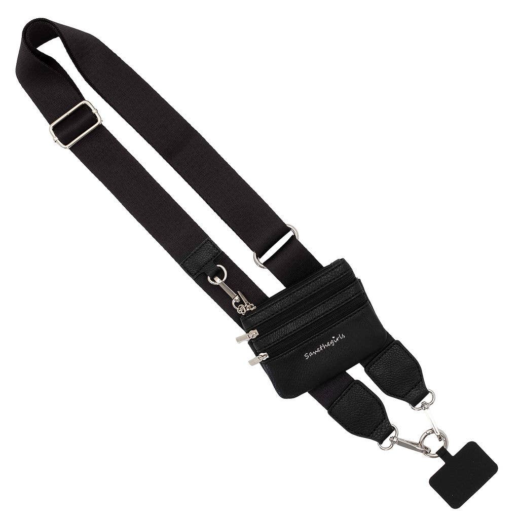 Clip & Go Crossbody Strap w/Zippered Pouch - 3 in 1