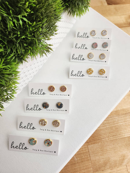 Leather button studs| Pattern collection