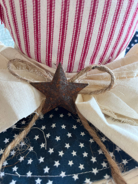 Large Primitive Fourth of July Uncle Sam Hat Holiday Decor