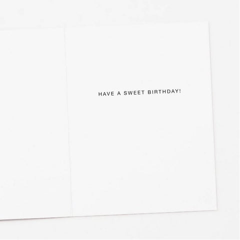 Pink Cake Birthday Bunting Birthday Greeting Card