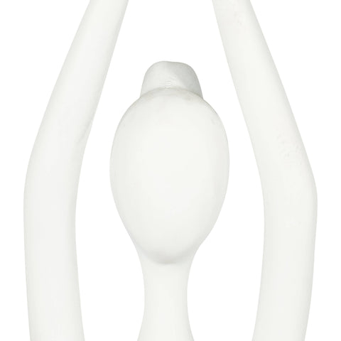 Resin Yoga Ladies Figurines Set of 3 - White, 10 in.