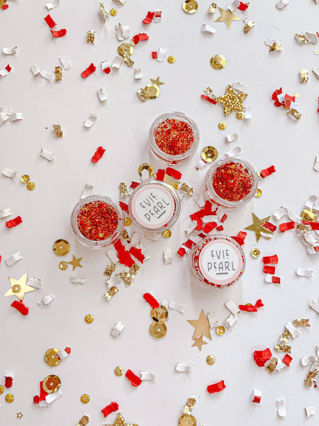 Red and Gold KC Game Day Glitter