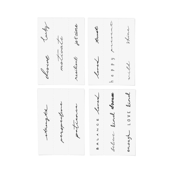 Statement Temporary Tattoo Pack