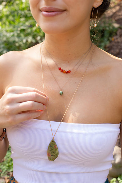 Carnelian Intention Necklace for Abundance - IN02