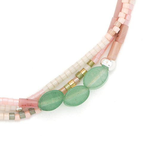 Scout Curated Wears - Mixed Media Bracelet - Optimism/Green Aventurine/Silver