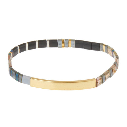 Scout Curated Wears - Good Karma Miyuki Bracelet | Strength & Grace - Gunmetal