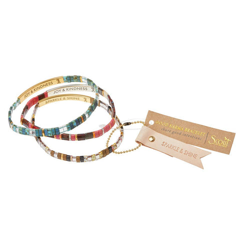 Scout Curated Wears - Good Karma Miyuki Bracelet | Joy & Kindness - Marine/Gold