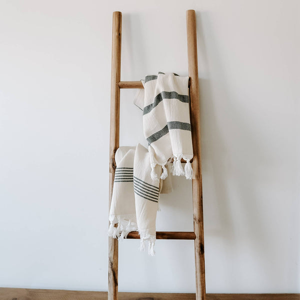 Turkish Cotton Hand Towel, Multi Stripe