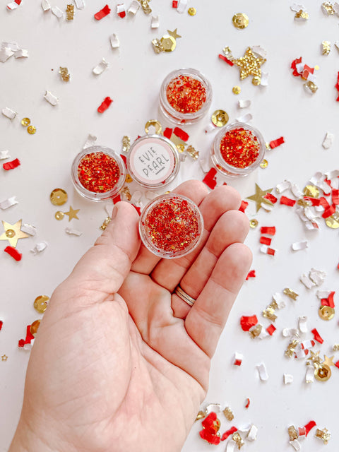 Red and Gold KC Game Day Glitter