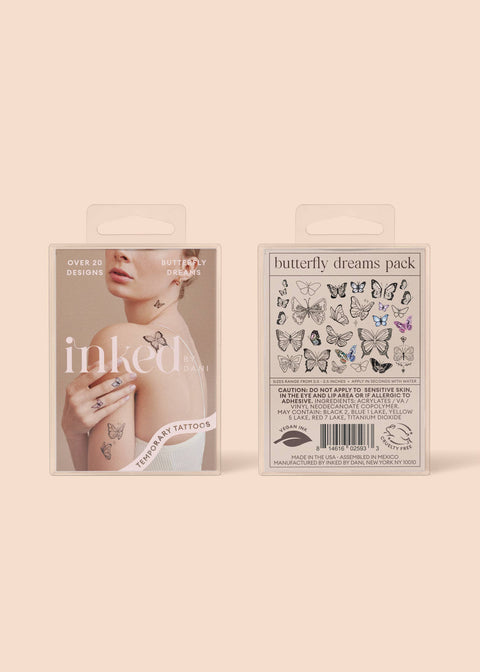 Butterfly Dreams Temporary Tattoo Pack