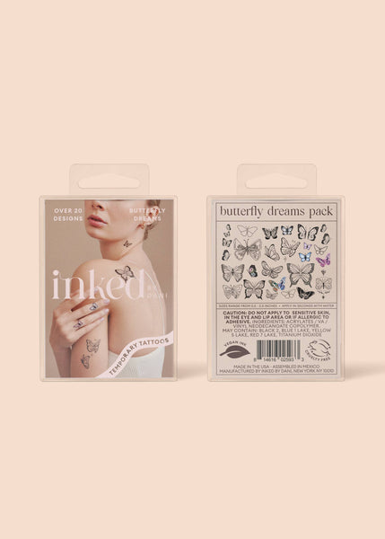 Butterfly Dreams Temporary Tattoo Pack