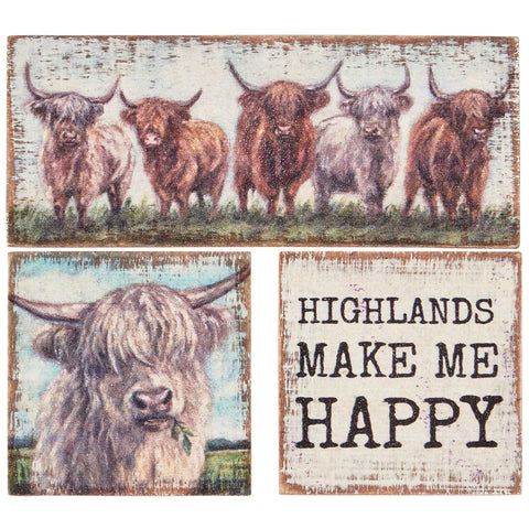 Highland Cows Magnet Set