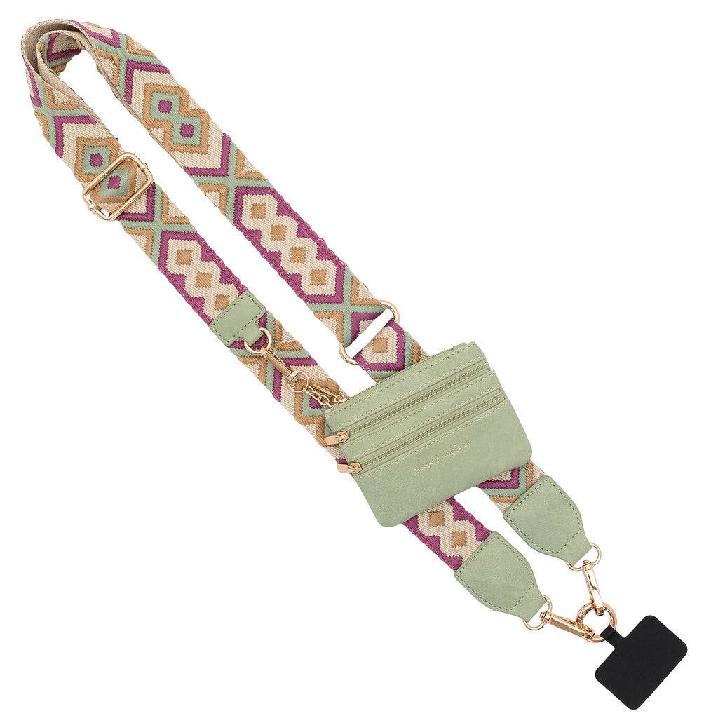 Clip & Go Crossbody Strap w/Zippered Pouch - 3 in 1