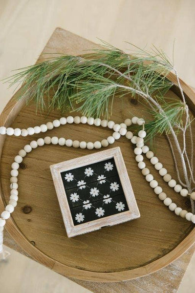 5x5 framed sign TASSEL TREE  CHRISTMAS home Decor