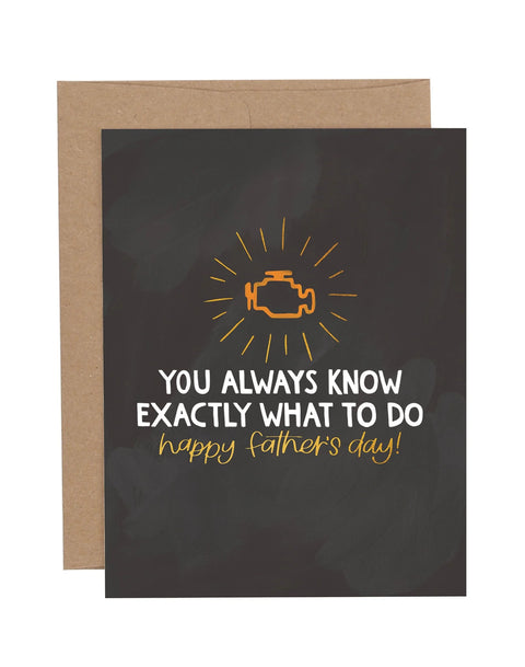 Engine Light Father's Day Greeting Card