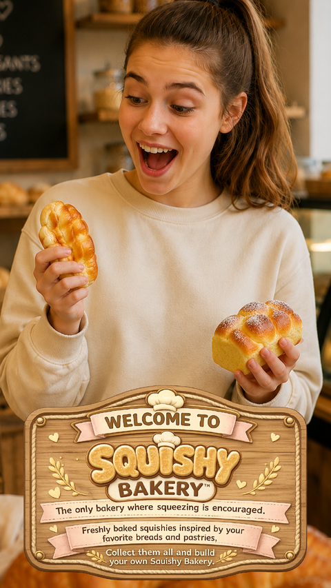 Novelty Brands - Fun Doh Bakery Slow Rise Squishy Bread Variety - 12/Display