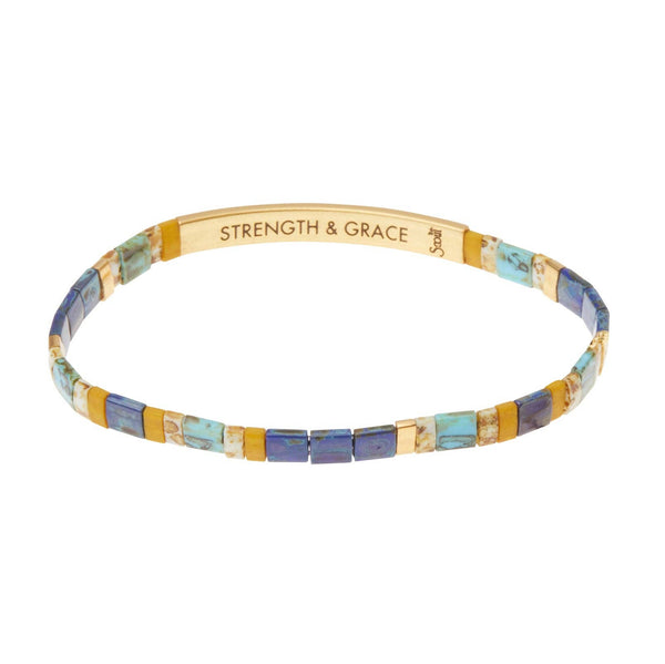 Scout Curated Wears - Good Karma Miyuki Bracelet | Strength & Grace - Indigo/Gold