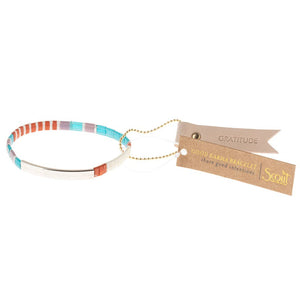 Scout Curated Wears - Good Karma Miyuki Bracelet | Gratitude - Turquoise/Orange