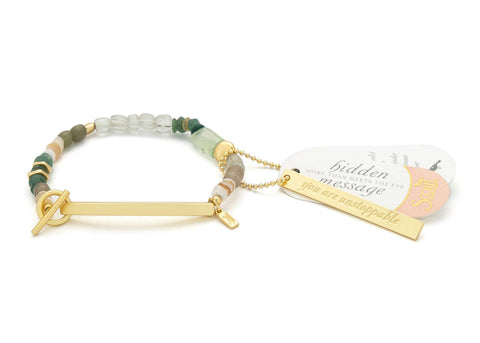 Scout Curated Wears - Hidden Message Bracelet - Unstoppable/Chiltonite/Gold
