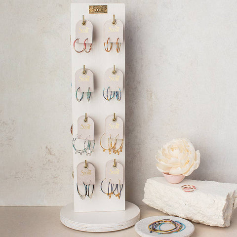 Scout Curated Wears - Narrow White Spinning Counter Display