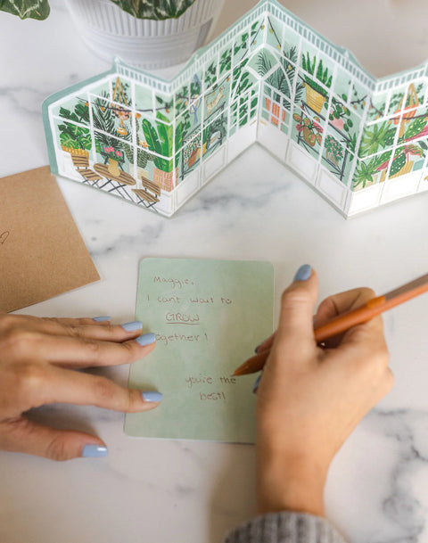 Greenhouse Accordion Greeting Card