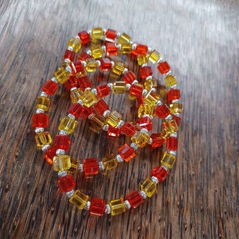 KC Czech Glass Beaded Stretchy Bracelet