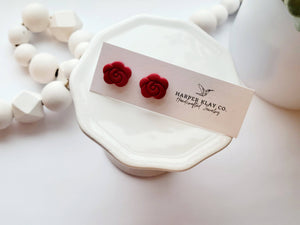 The Rose Studs- Polymer Clay Stud Earrings