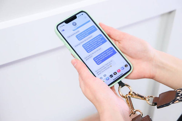 Clip & Go Chain Crossbody Phone Carrier with Zippered Pouch