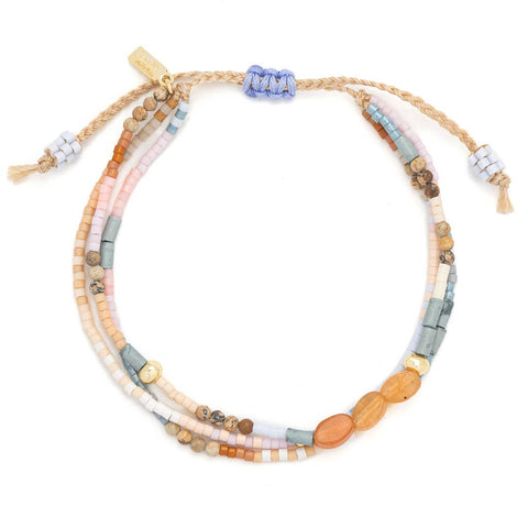 Scout Curated Wears - Mixed Media Bracelet - Inspiration/Red Aventurine/Gold