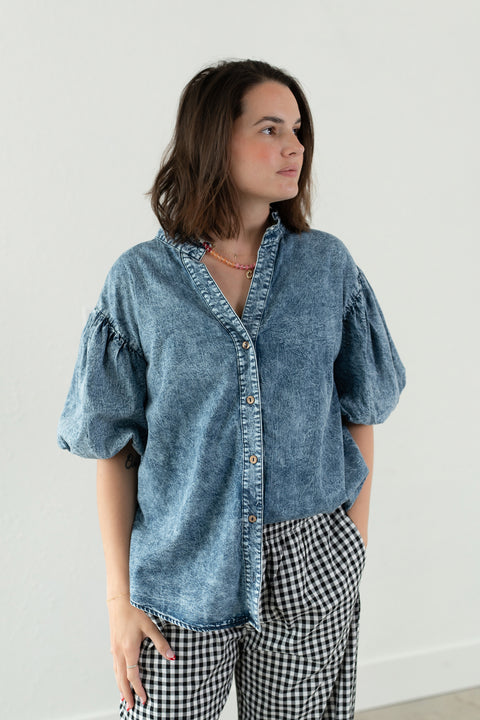 Sunday Morning Denim Blouse