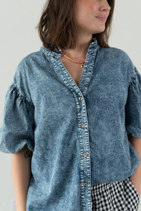 Sunday Morning Denim Blouse