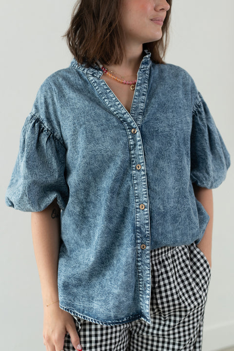 Sunday Morning Denim Blouse