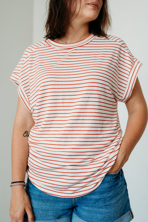 Round Neck Terry Knit Tee