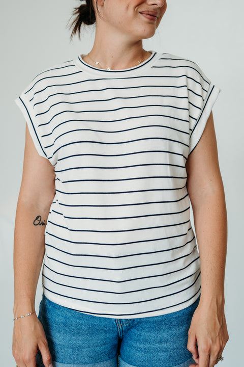 Short Sleeve Drop Shoulder Terry Knit